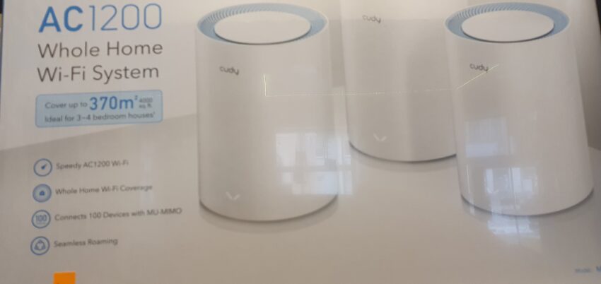 DOMOWY SYSTEM WI-FI MESH M1200(3-PACK) 2.4 GHz, 5 GHz, 300 Mb/s + 867 Mb/s CUDY